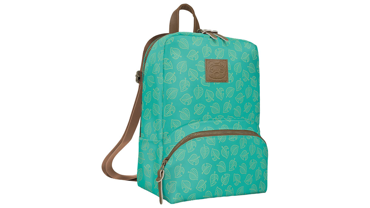 Animal Crossing Nintendo Switch Mini Backpack Teal Leaves